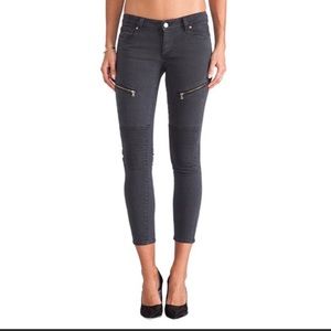 Paige Zipper Sachi Skinny Jeans Sz 27 in Gray